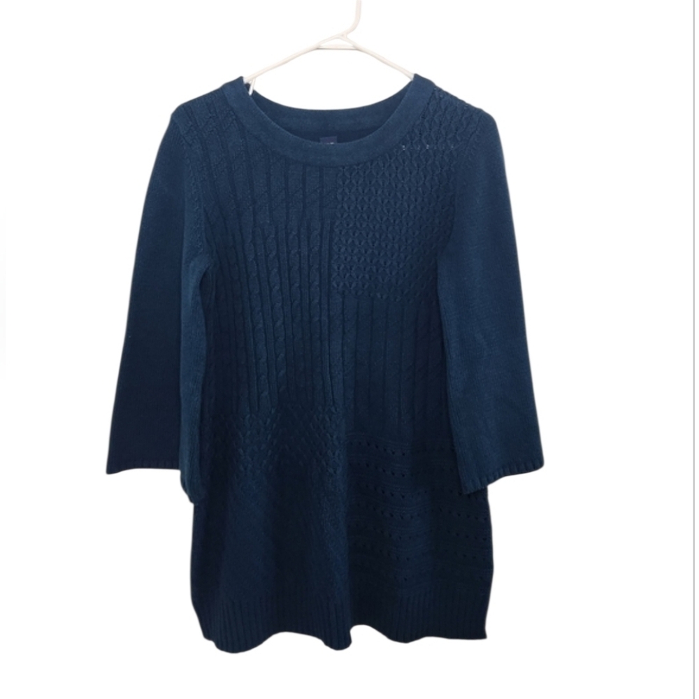 Women's Karen Scott Teal Knit Sweater Sz Medium